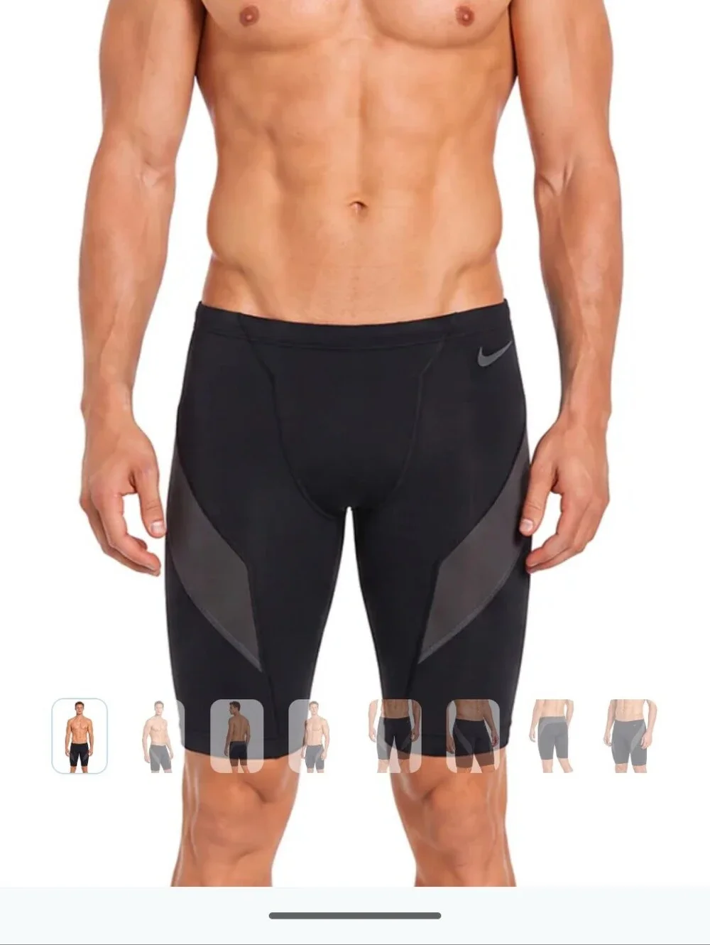 Nike Black and Gray Swim Jammers